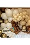 Balloon Set Caramel-Chrome Gold-Milky Brown-Pastel White Set of 60 Balloon Chain - 5