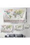 Wall Cover / Carpet Flag Detailed Turkish Current World Map -3966 - 4
