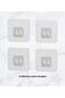 Super Strong Adhesive Bathroom Hanger Sticker 4 Pack Replacement Shelf Holder and Hanger