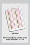 Pink 204 Pieces Candy Soft Colored Round Wall Sticker - 2