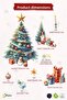Fancy Christmas Tree Gift Packages Stars Pine Tree New Year Gift Christmas Ornament Glass Wall St - 5