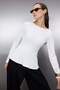 Ekru Kayık Yaka Peplum/Belden Oturmalı Regular Boy Örme Bluz TWOAW26BZ00166 - 2