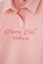 Pembe Slogan Baskılı Mini Me Polo Yaka Kız Çocuk Kalın/ İçi Polar Sweatshirt TKDAW26SW00009 - 4