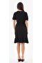 Black V-Neck Balloon Sleeve Summer Wrap Dress - 4