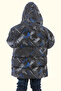 Men's Digital Pattern Fleece Water and Windproof Hooded Puffer Winter Jacket - 4