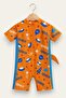Boy's Checkered Zippered Swimsuit 11915 - 2