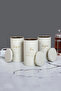 3-Piece Storage Container with Metal Vacuum Lid - Soft Touch Less Series Cream - Large Size - 2