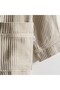 Alessa Men's Jacquard Beige Pique - 100% Organic Cotton Bathrobe - 6