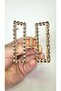 Shiny Stone Rectangular Metal Hair Clip 7 cm – Stylish and Elegant Bun Clip - 4