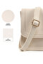 Cream Shk127 Faux Leather Hand, Arm and Shoulder Bag with Internal Zipper Pocket and Snap Closure L:17 E:22 W:7 cm - 5