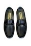 P.Cardin 191074 Genuine Leather Men's Loafer Ballet Flats Black - 5