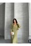 Women's Khaki Premium Modal Fabric Shirt Long Dress Suit - 7