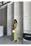 Women's Khaki Premium Modal Fabric Shirt Long Dress Suit - 4