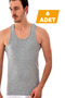 Tutku Men's Gray 6 Pack Sports Singlet Cotton Rib Singlet