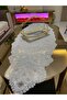 Luxury Runner Living Room Coffee Table Tablecloth French Laced Dowry (GREY)1 Piece New Runner (133X45CM) - 2