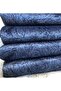 Sofa Sofa Bed Cover Indigo Color Vein Patterned Shiny Anti-Slip Base Sponge Top Fabric Velvet - 3