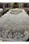 Luxury Runner Living Room Coffee Table Tablecloth French Laced Dowry (Cappuccino)1 Piece New Runner(133X45CM - 3