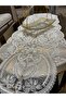 Luxury Runner Living Room Coffee Table Tablecloth French Laced Dowry (WHITE)1pc New Runner (133X45CM)