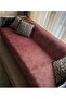 Sofa Sofa Bed Cover Pink Vein Patterned Shiny Anti-Slip Base Sponge Top Fabric Velvet - 2