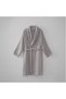Alessa Women's Pique Bathrobe 100% Organic Cotton Jacquard Gray