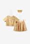 Gold Sequined Girl's Double Suit - Larina - 4