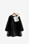 Black Shoulder Girl's Dress with Bow Detail - Leah - 4