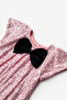 Pink Sequin Bow Detailed Girl's Dress - Rhea - 7