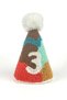 Multicolored Safari Punch Embroidered 3 Number Funnel Birthday Clip Buckle
