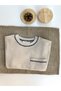 Milk Brown Pocket Oversize T-Shirt - 100% Cotton - 6