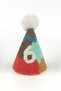 Multicolored Safari Punch Embroidered 6 Number Funnel Birthday Clip Buckle