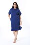 Women's Plus Size Cobalt Blue Side Slit Low Sleeve Dress 65N38238