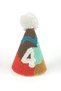 Multicolored Safari Punch Embroidered Number 4 Funnel Birthday Clip Buckle