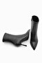 Women's Heeled Boots Pointed Toe Goblet Heel Daily Classic Boots Holes Black - 7