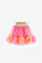 Fuchsia Pompom Detailed Girl's Skirt - Hilda