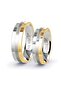 Love Me 1Pcs Gem Quality 6mm Tarnish Free Gold White Steel Wedding Ring Lm-022G