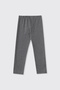 Girl's Gray-Melange Leggings with Elastic Waist - 2