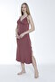 Women's Viscose Elastane Fabric Long Nightgown 18231 - 4