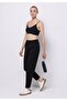 Regular Fit Mid Waist Straight Women's Black Sweatpants