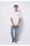 Comfort Fit Round Neck Plain Men's White Short Sleeve T-Shirt - 3