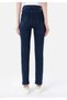 Slim Fit Mid Waist Straight Leg Women's Indigo Jean Trousers - 2