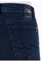 Slim Fit Mid Waist Straight Leg Women's Indigo Jean Trousers - 6