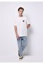 Comfort Fit Round Neck Plain Men's White Short Sleeve T-Shirt - 3