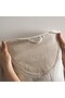 Erva Women's Bathrobe 100% Organic Cotton Linen Melange Beige - 5