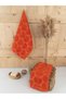 100% Cotton Double 40X66 cm Colored & Embroidered Collectible Towel Set - 4