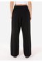 Regular Fit High Waist Wide Leg Women's Black Trousers - 2