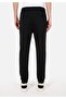 Regular Fit Mid Waist Straight Men's Black Sweatpants - 2