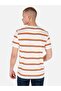 Regular Fit Crew Neck Stripe Print White Men's Short Sleeve T-Shirt - 2
