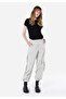Slim Fit Round Neck Solid Women's Black Short Sleeve T-Shirt - 3