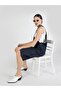 Regular Fit High Waist Straight Women's Blue Jean Shorts - 3