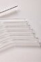 Straw 6-Piece Transparent Glass Curved Heat Resistant (Borosilicate) Straw and 1 Straw Cleaning Brush - 2